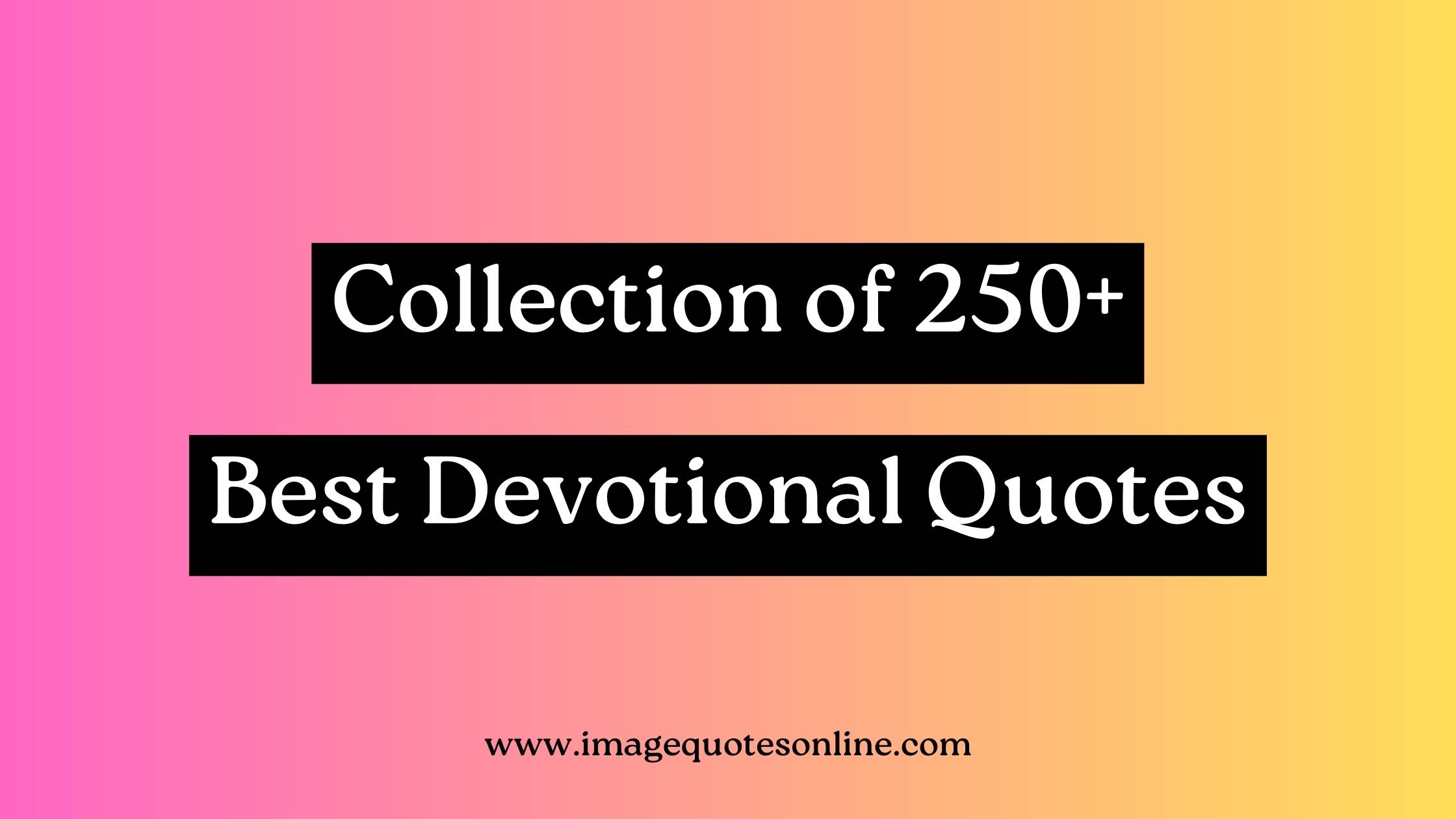 Devotional Quotes